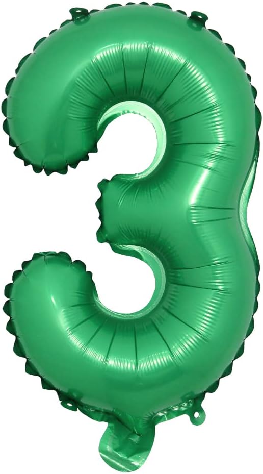 16 inch Green Alphabet Letter and Number Balloons Set Package, Aluminum Hanging Foil Film Banner Mylar Balloon for Birthday Party Decoration Custom Word (A-Z, 0-9) (16 inch Green 3)