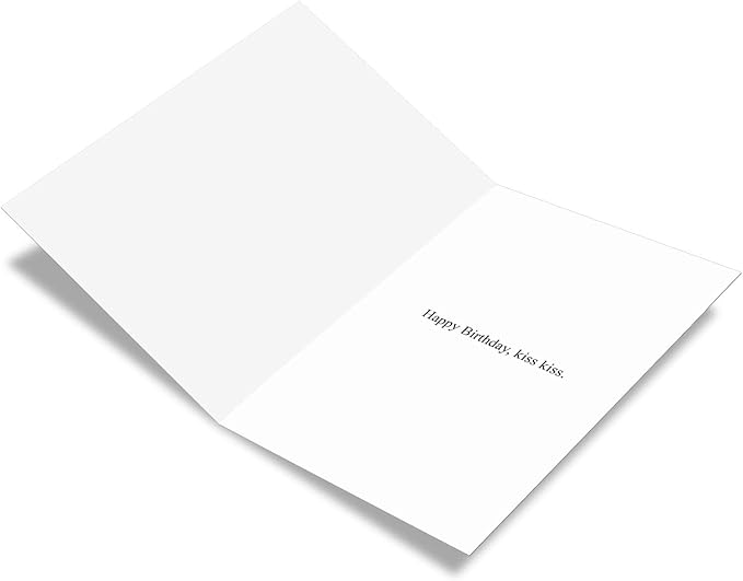 NobleWorks - 1 Funny Card for Birthdays - Women's Humor, Bday Notecard Stationery - Everyone Kiss My Axx 5452Z