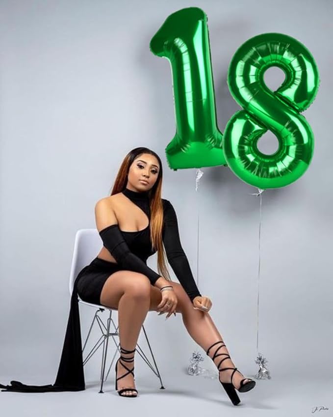 40 Inch Dark Green Numbers 9 Balloon, Balloons Decorations for 9 19 90 Birthday Party, Engagement, Wedding, Graduations, Photo Shoot Supplies