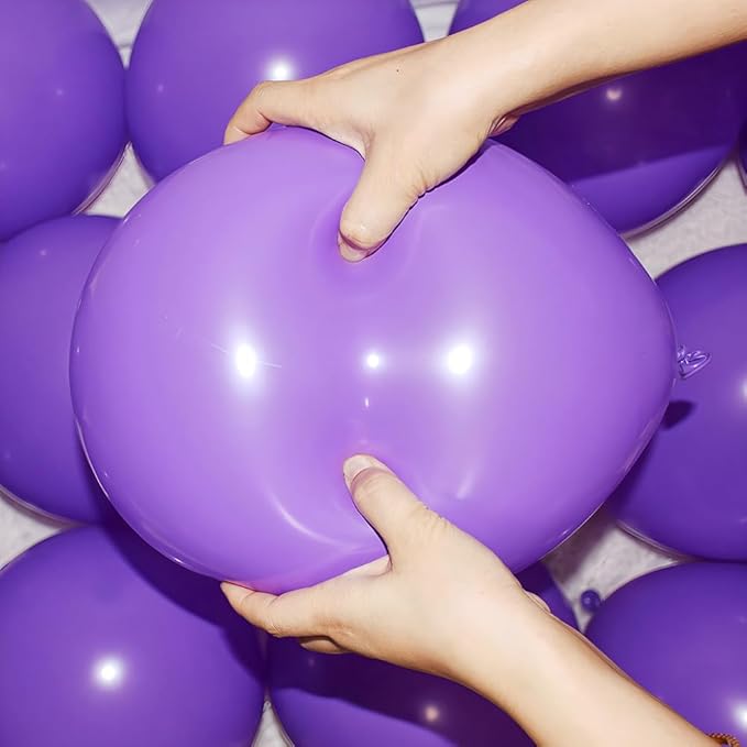 400 Pcs Purple Balloons 12 Inch Dark Purple Bulk Latex Balloon for Birthdays Weddings Party Decorations