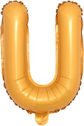 16" inch Single Orange Alphabet Letter Number Balloons Aluminum Hanging Foil Film Balloon Wedding Birthday Party Decoration Banner Air Mylar Balloons (16 Inch Orange U)