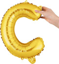 Restaurantware Balloonify 16 Inch Letter Balloon 1 Alphabet Party Balloon - Letter C Self-Sealing Gold Foil Mylar Balloon Hanging Film Decoration For Birthday Wedding Or Graduation