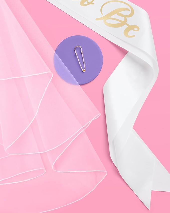 xo, Fetti Bachelorette Party Sash + Veil - Bride To Be | Bachelorette Party Decorations Kit - Sash for Bride | Bridal Shower Gift Supplies