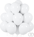 ASIYUHY White Balloons 100 Pack 12 Inch White Latex Party Balloons with 2 Rolls of Ribbon Helium Balloons for Wedding Birthday Party Baby Shower Engagement Anniversary Decorations
