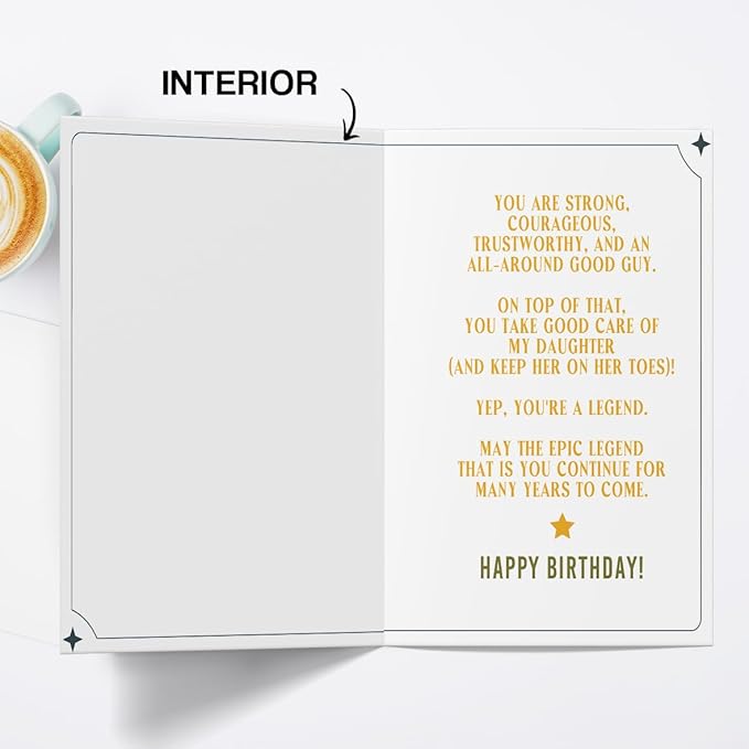 Birthday Card for Son in Law,Happy Son In Law Birthday Card Gift for Him Men