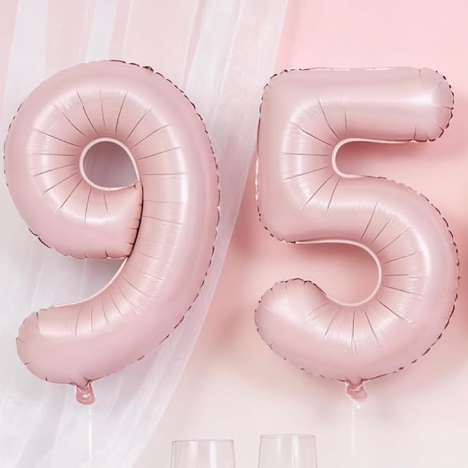 40 In Matte Pink Number Balloons Helium Foil Mylar Balloon Birthday Party banquet Decoration Digital 9