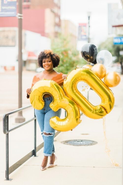 Gold 3 Balloon, Number Balloon 40 Inch, 3rd Three Year Old Birthday Deco, Gold Party Supplies for Party Decorations, Number 3 Balloon