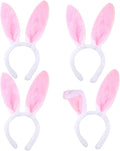 LovesTown Bunny Ears Headbands, 4 PCS Rabbit Ear Hairbands for Easter Party Masquerade Animal Theme Party