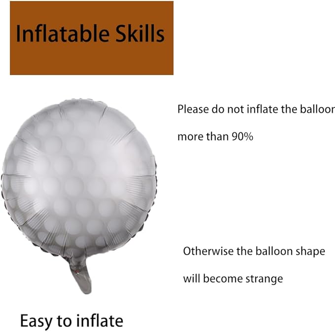 Golf Balloons Golf Ball Foil Balloons for Golf Birthday Graduation Party Supplies Decorations Sports Theme Party Favors Decorations Balloon Party 3pcs