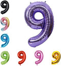 40 Inch Large Foil Helium Number Balloon Birthday Wedding Party 0-9 (Purple, 9)