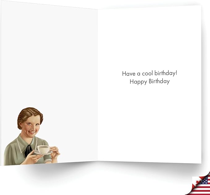NobleWorks Funny Birthday Greeting Card with 5 x 7 Inch Envelope (1 Card) Bday Can't Feel Tongue C11080BDG