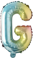 16 inch gradient rainbow Letter number balloons unicorn party foil balloon baby shower 1 birthday party decorations kids numbers Air ball (16 Inch Rainbow G)
