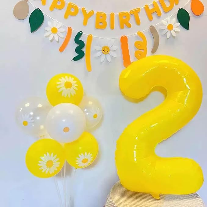 40 inch Yellow Number Balloon Giant Foil Helium Balloons Number 4 Balloon for 4th Birthday Party Decorations