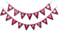OZCZKZZ Happy Birthday Banner Baseball,Red,Navy Blue,Baseball Birthday Party Decorations