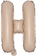 16 inch Caramel Foil Letter Alphabet number Balloon Happy Birthday Party Balloons Wedding Decoration Kids Toys Baby Shower Air Balloon (16 inch Caramel H)