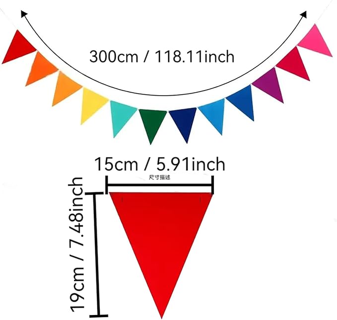 6 Sets Colorful Pennant Banner Flags Multicolor Bunting String Triangle Flags,Garland for Grand Opening, Carnival Theme Birthday Party Decoration Outdoor Events Classroom Decor