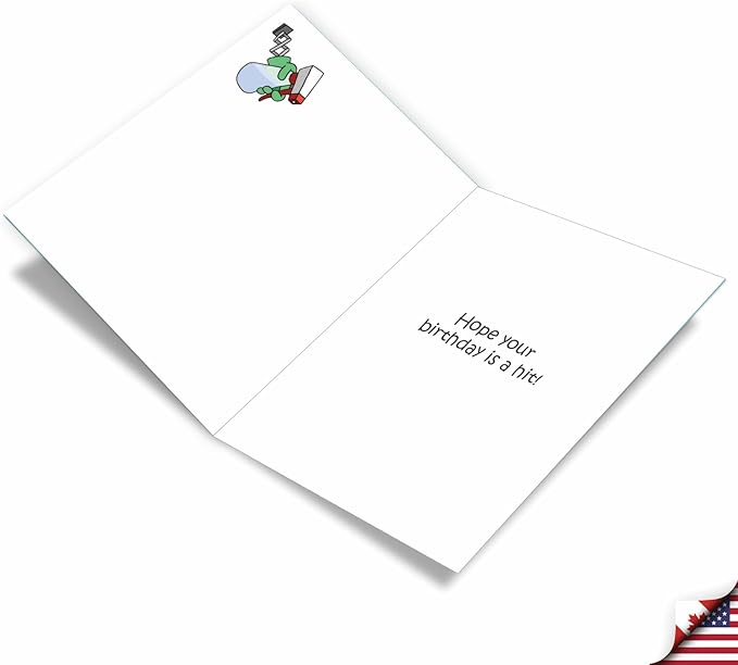 NobleWorks - Oversize Funny Birthday Paper Card 8.5 x 11 Inch with Envelope (1 Pack) Large Jumbo Bday Snooze Button J6396BDG