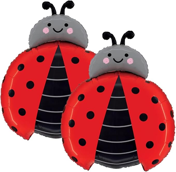 Set of 2 Spring Ladybug 39" Foil Party Balloons