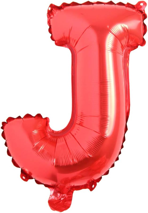 40 inch Red big size Number Letter alphabet Foil Helium Float Balloons Birthday Wedding Party Celebration decoration Air ball (40 INCH Red J)