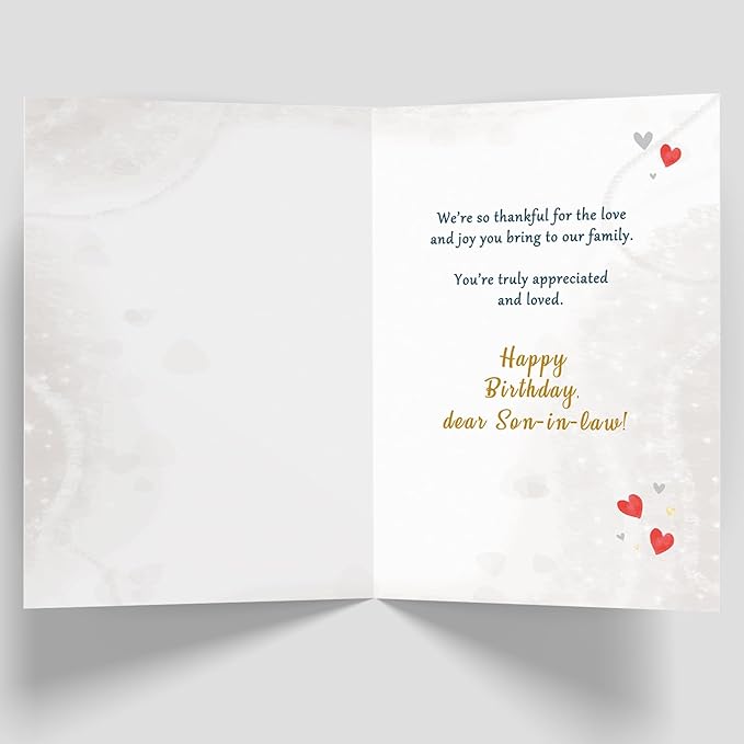 Son in Law Birthday Card, Funny Birthday Card for Him Men, Happy Birthday to A Best Son-in-Law