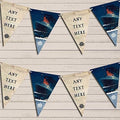 Vintage Nautical Map Sea Ship Titanic Personalized Birthday Party Bunting - Hanging Party Decoration - Birthday Party Banner Garland | Decorative Party Supplies