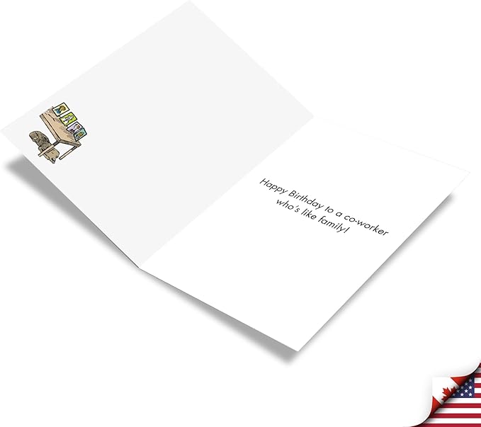 NobleWorks - 1 Humor Birthday Card with Envelope - Funny Cartoons for Birthday Greetings, Celebration Notecard - Adorable Co-Workers C9594BDG