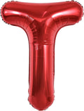 TONIFUL 40 Inch Large Bright Red Letter Balloons A-Z, Giant Jumbo Helium Foil Mylar Big Letter T Balloons for Birthday Party Anniversary Wedding Decorations