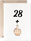 MAGJUCHE Funny 29th Birthday Card, 28+1 women Or Men Sweet 29 Years Old Birthday Gift Joke Card