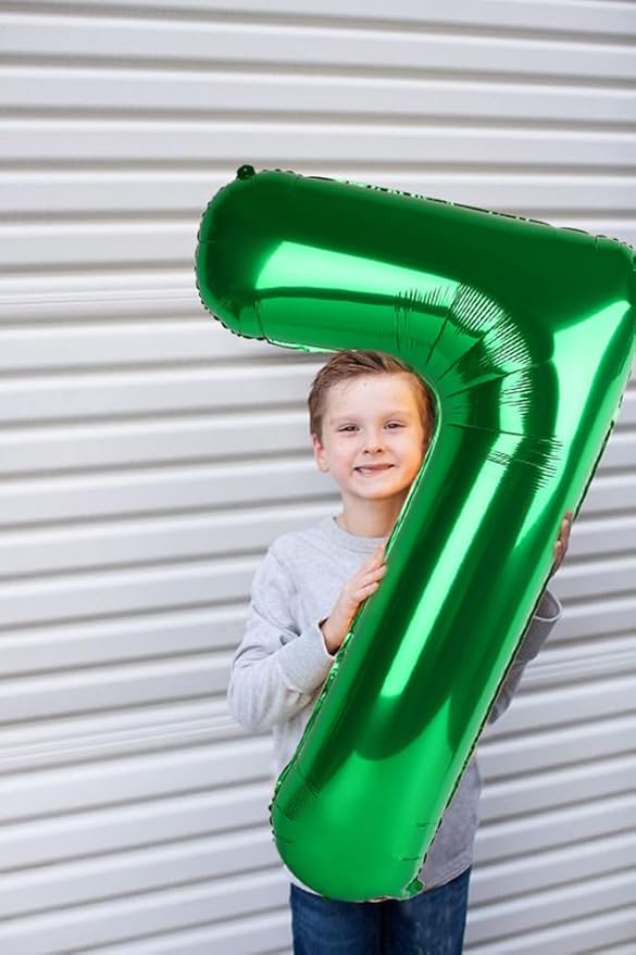 Number 6 Balloon 40 Inch, 6 7 Six Seven Birthday Decorations, 6th Birthday Balloon for Men Women, Dark Green 16 60 61 65 Numbers Balloons Party Wedding Events Decorations