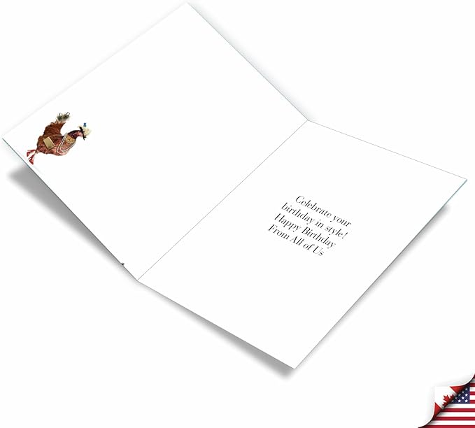 NobleWorks Jumbo Funny Birthday Greeting Card From Us 8.5 x 11 Inch with Envelope (1 Pack) Large Jumbo Bday Classy Chick J7230BDG-US