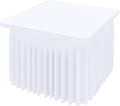 Smiry Spandex Tablecloth, Elastic Fitted Stretch Tablecloth for 3FT Rectangle Tables, Waterproof Washable Table Cover Skirt for Outdoor, Wedding, Banquet & Parties (White, 42Lx42Wx30H Inch)