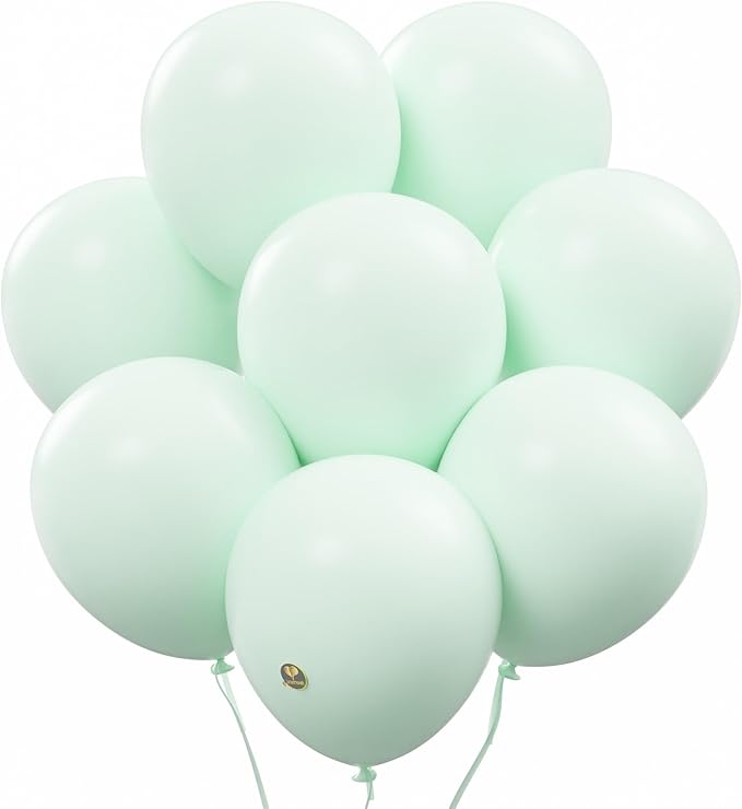 AFTERLOON® Biodegradable Balloons 24 pcs Pastel Green 12 Inch, Matte Color Thickened Extra Strong Latex Helium Float, Colorful Bulk Color ballon baloon Globos Para Decoration De Fiestas Kids