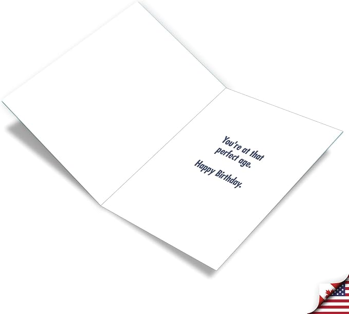 NobleWorks - Jumbo Men's Birthday Card with Envelope (8.5 x 11 Inch) - Funny Retro Bday Greeting Card for Dad, Husband - Old Enough J5411