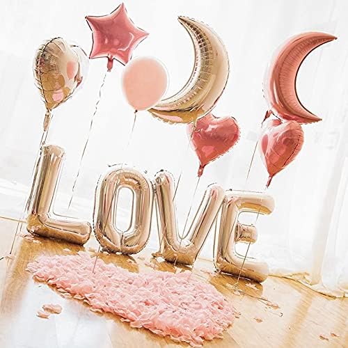 16 Inch Silver Letter Balloons Mylar Foil Alphabet Letter A-Z Balloons Set for Wedding Birthday Party Decoration Banner(26pcs Pack)