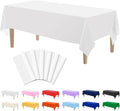 Kopokita 6PCS White Plastic Tablecloths 54 x 108 Inch, Disposable Table Cloths Rectangle Party Table Covers