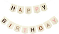 Felt Happy Birthday Banner, Pre-strung Boho Colorful Happy Birthday Party Sign Garland, Neutral Beige Bohemian Birthday Nursery Decorations