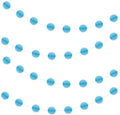 Powder Blue Honeycomb Ball Garland - 7 ft. - Elegant Paper Decor - Ideal for Bridal Showers, Birthdays, & Christmas Parties (1 Pc.)