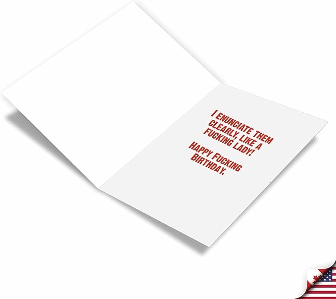 NobleWorks - Pack of 3 Hilarious Birthday Greeting Cards with Envelopes (1 Designs, 3 Each) - Spew Profanities C3229BDG-C3x1