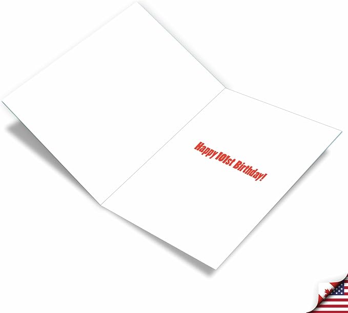 NobleWorks - 100s Milestone Birthday Card with Envelope (Letterhead 8.5 x 11 Inch), Big Year Milestone Celebration - Big 101 J9388MBG