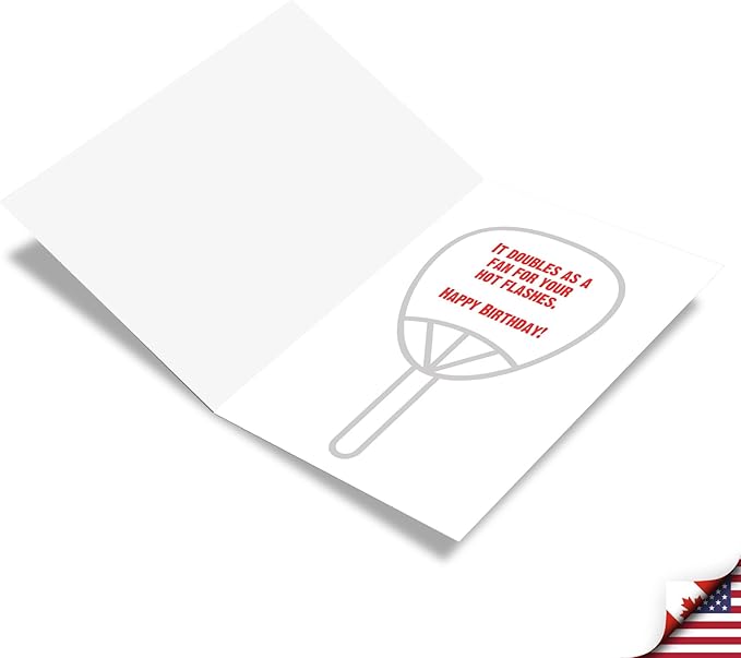 NobleWorks - 1 Funny Happy Birthday Notecard - Old Woman Humor Greeting Card with Envelope - No Ordinary Card C3511BDG