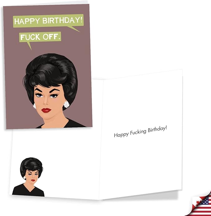 NobleWorks Assortment Pack of 3 Funny Birthday Greeting Cards with Envelopes (3 Designs, 1 Each) Blunt and Beautiful VC7956BDG-C1x3