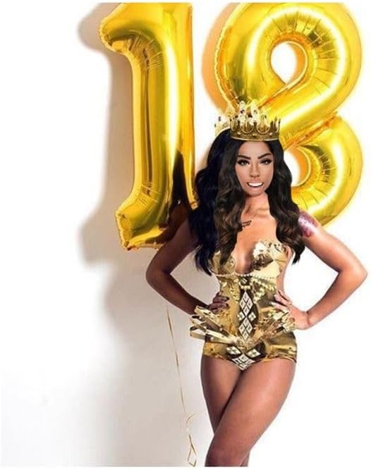 Gold Number 9 Balloon 40 Inch, 9th Birthday Party Decorations for Children, Giant 9 Foil Balloon for Party Supplies