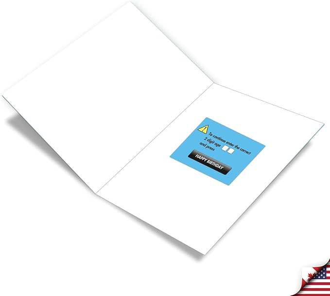 NobleWorks - 1 Big Humorous Happy Birthday Appreciation Card 8.5 x 11 Inch with Envelope, Jumbo Greeting a Funny Cell Phone Congratulations for Grandma and Old Ladies - Incorrect Password J9912