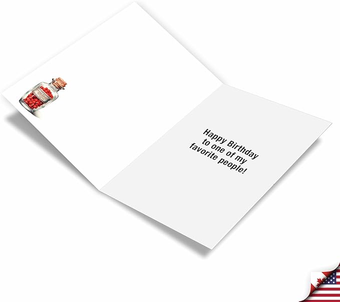 NobleWorks Humorous Birthday Greeting Card with 5 x 7 Inch Envelope (1 Card) Bday Favorite Pharmacy C10069BDG