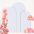 White Arch Backdrop Cover Set of 3 Wedding Arch Cover 5ft 6ft 7ft Spandex Arched Backdrop Covers for Baby Shower Chiara Round Top Arched Backdrops Stand Covers for Birthday Party Decoration