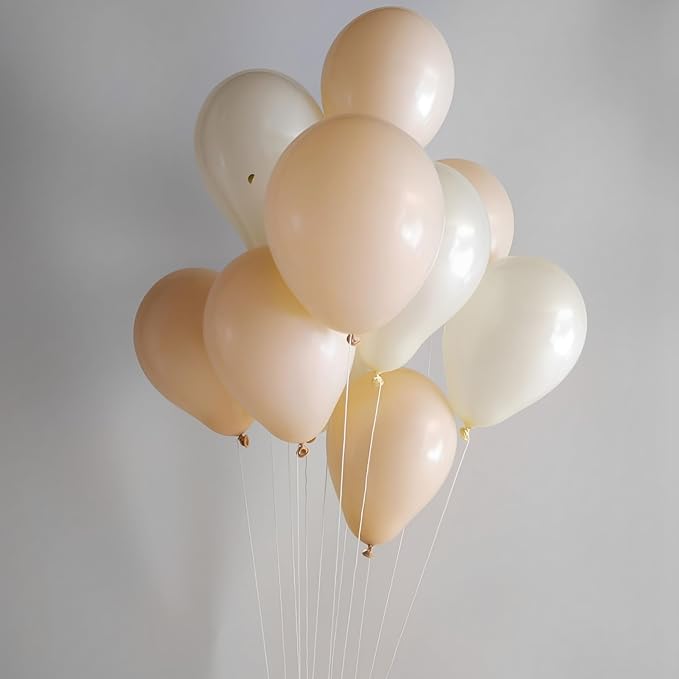 110pcs Blush Balloons 12inch Nude Latex Party Balloons for Graduation, Wedding, Birthday, Bridal Shower, Baby Shower, Boho Theme Party, Anniversary Party Decorations