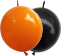 IN-JOOYAA 6 Inch Latex Link Balloons 100 Pcs Quick Link Balloon for Party Decoration(Black and Orange)