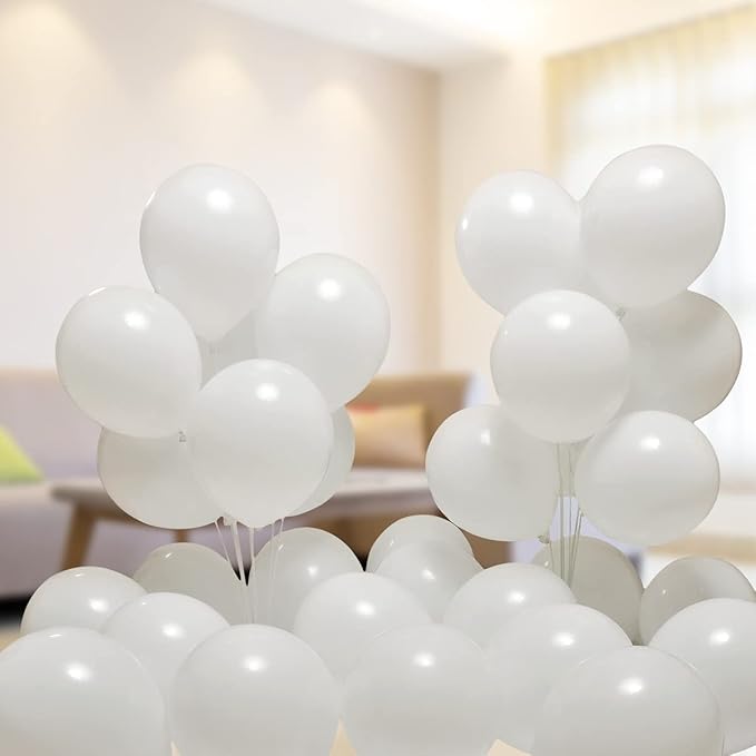600 Pack White Balloons - 12 Inch White Latex Party Balloons - for Wedding, Birthday, Baby Shower, and More ZWZLIULIAN