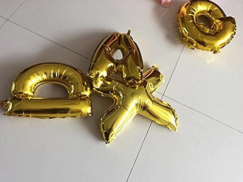 Glanzzeit 16 Inch Gold Balloons Decor Letters A to Z Numbers 0 to 9 for Wedding Prom Birthday Party (Letter D)