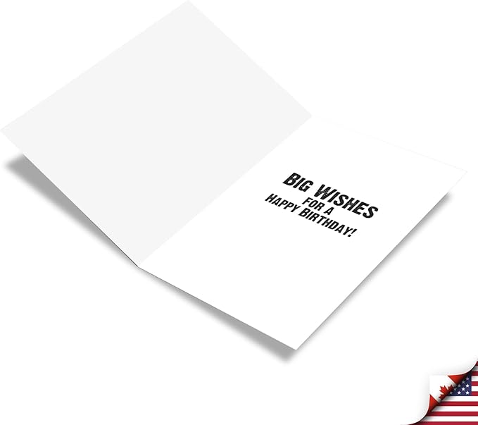 NobleWorks - 1 Funny Happy Birthday Notecard - Humor Greeting Card with Envelope - Fat Lady C3226BDG